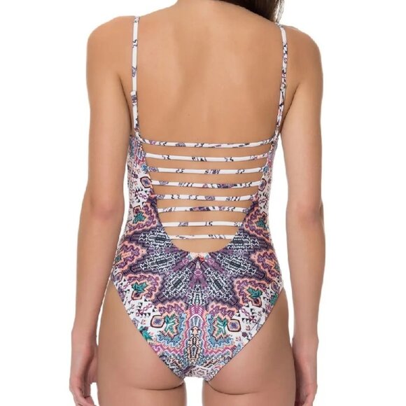 Red Carter Cutout One-Piece Swimsuit - Picture 2 of 2